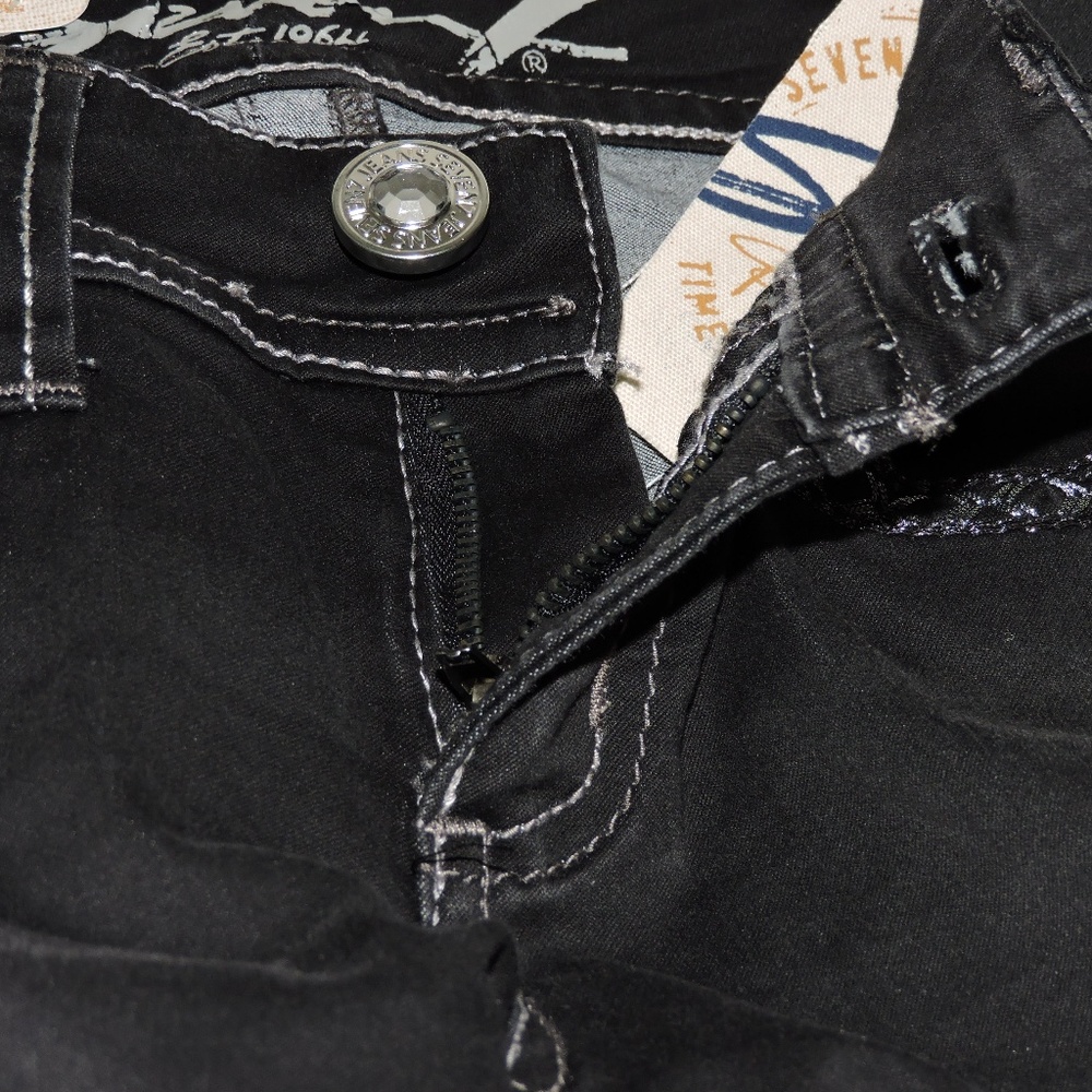 Seven7 Leggings Dark Denim Sz 27 New - Picture 4 of 8